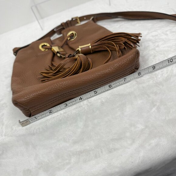 Michael Kors Brown Pebbled Leather Crossbody Shoulder Bag Magnetic Closure READ - Picture 13 of 16